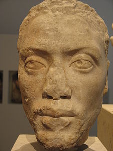 Roman bust of Memnon, foster child of Herodes Atticus.