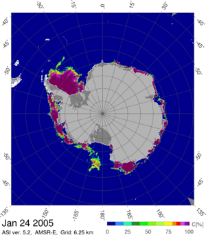 Antarctic sea ice distribution