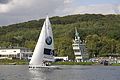 Baldeneysee vor dem Regattaturm der Ruderstrecke, Essen 2013