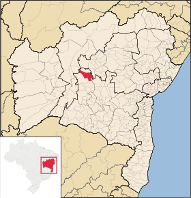 Poziția localității Brotas de Macaúbas