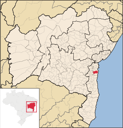 Localização de Camamu na Bahia