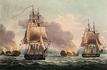 Sir J.T. Duckworth's Action off San Domingo, Feb. 7 8th 1806, Thomas Whitcombe, 1817, National Maritime Museum Battle of St Domingo PU5760-cropped.jpg