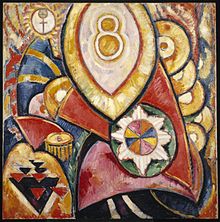 An abstract painting by Marsden Hartley