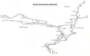 Coupe du scialet des Brumes Matinales en 1988.