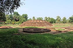 Ruins of a Buddhist stupa at Adurru