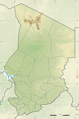 Location of Lake Fitri in Chad.