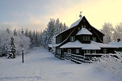 chata v zimě 2014