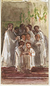 Choir singing on Christmas Day