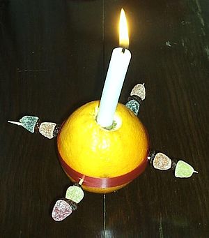 A picture of a christingle, picture taken by m...