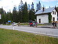 Bahnhof Cimabanche (Kilometer 48,816) auf gleichnamiger Passhöhe (Passo Cimabanche, Im Gemärk).