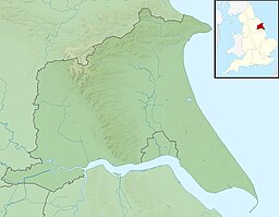 Relief map of the East Riding of Yorkshire