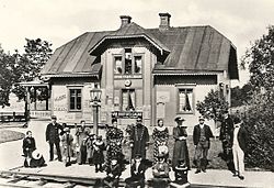 Het station eind 19e eeuw.