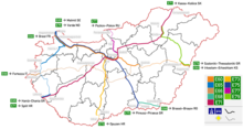 European routes of Hungary