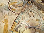 Gotische Fresken im Gewölbe des Turms