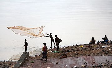 Fishing, Subarnarekha river 