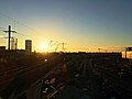 Blick vom oberen Bahnsteig Richtung Westen