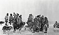 Inuit ice fishing at Cape Barrow, Northwest Territories (Nunavut)