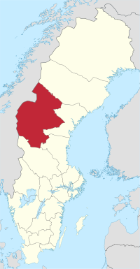 耶姆特兰省在瑞典的位置