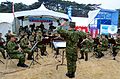 North Eastern Army Band in their camaflouge uniform at Matsushima