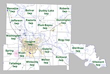 Townships in Jefferson County, Arkansas as of the 2010 U.S. Census Jefferson County Arkansas 2010 Township Map large.jpg