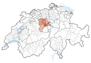 Lage des Kantons in der Schweiz