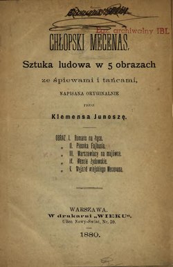 Okładka lub karta tytułowa