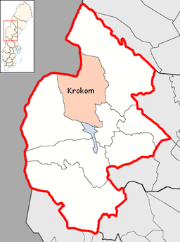 Krokoms kommuns läge i Jämtlands län