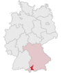 Lage des Landkreises Ostallgäu in Deutschland. 
 PNG
