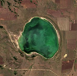 Jezero ze satelitu Sentinel 2 (2022)