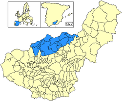 Location of Comarca de Los Montes