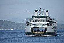The MV Chimacum arrives in Seattle for the first time with passengers on board, on May 24, 2017. M-V Chimacum in Elliott Bay.jpg