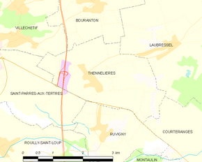 Poziția localității Thennelières
