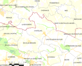 Mapa obce Châtelais