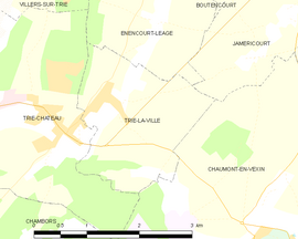 Mapa obce Trie-la-Ville