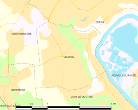 Mapa obce Vauréal