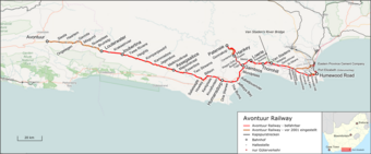 Avontuur railway map