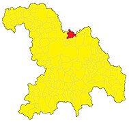 Localització del municipi de Bassignana a la prov. d'Alessandria (Piemont)