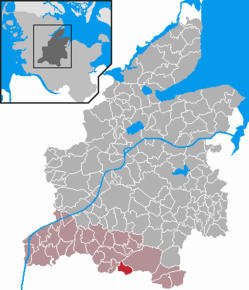 Poziția Meezen pe harta districtului Rendsburg-Eckernförde