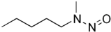 Skeletal formula of methyl-n-amylnitrosamine