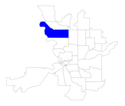 Location of Northwest in Spokane