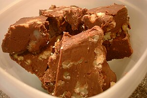 Chocolate fudge with nuts