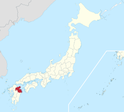 Ōitan prefektuurin sijainti Japanissa