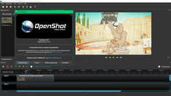 Das Hauptfenster von ‚OpenShot Video Editor‘