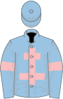 Light blue, pink cross of lorraine and armlets