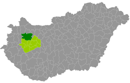 Distret de Pápa - Localizazion