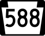 PA Route 588 marker