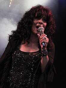 Patti Russo performing at the Isle of Wight festival 2014.