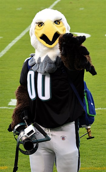 Swoop, the official mascot of the Philadelphia...