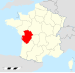 Carte situant la région Poitou-Charentes en France