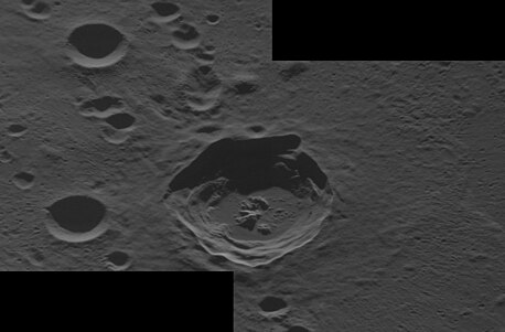 MESSENGER mosaic, at a low sun angle, showing detail of the crater interior